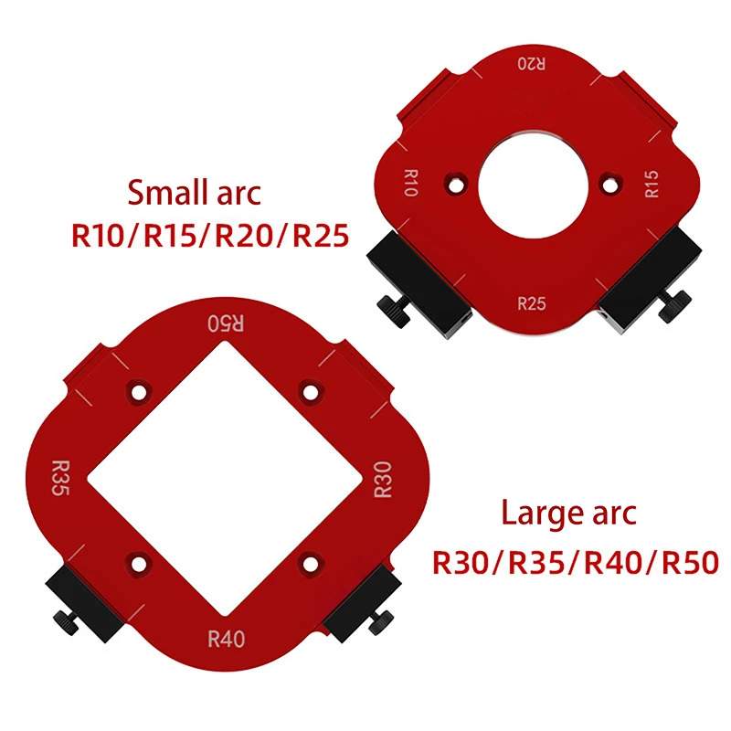 4 In 1 Woodworking Router Arcs Angle Positioning Template Corner Radius Routers R10-R50 Radius Jig Woodworking Positioning Tool