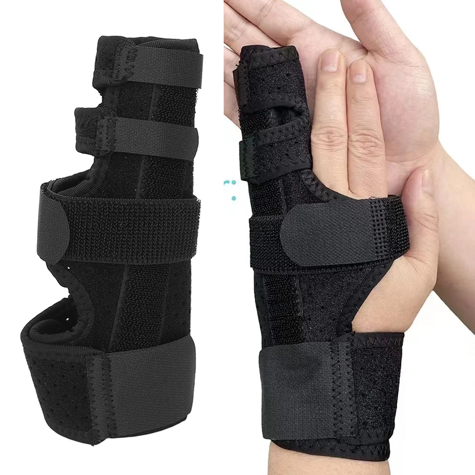 Broken Pinky Finger Splint Adjustable Metacarpal Finger Splint Hand Brace with Bendable Aluminum for 4th 5th Finger