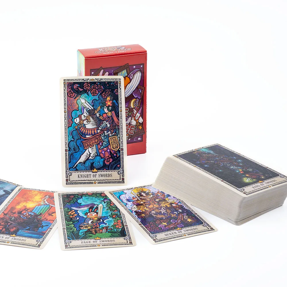 Love And Courage Quest Tarot Pocket Edition,78 Tarot Deck The Little Princess' Fantasy Journey Tarot Cards