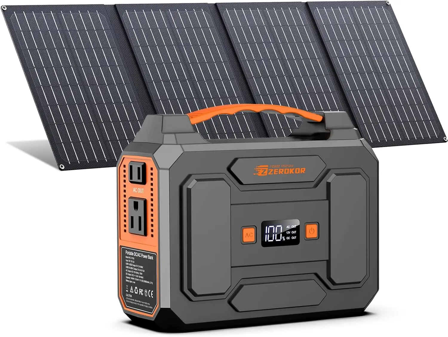 Portable Solar Power Station 146Wh with 40W Panel, 100W AC Outlet for Camping RV Outdoor Emergency