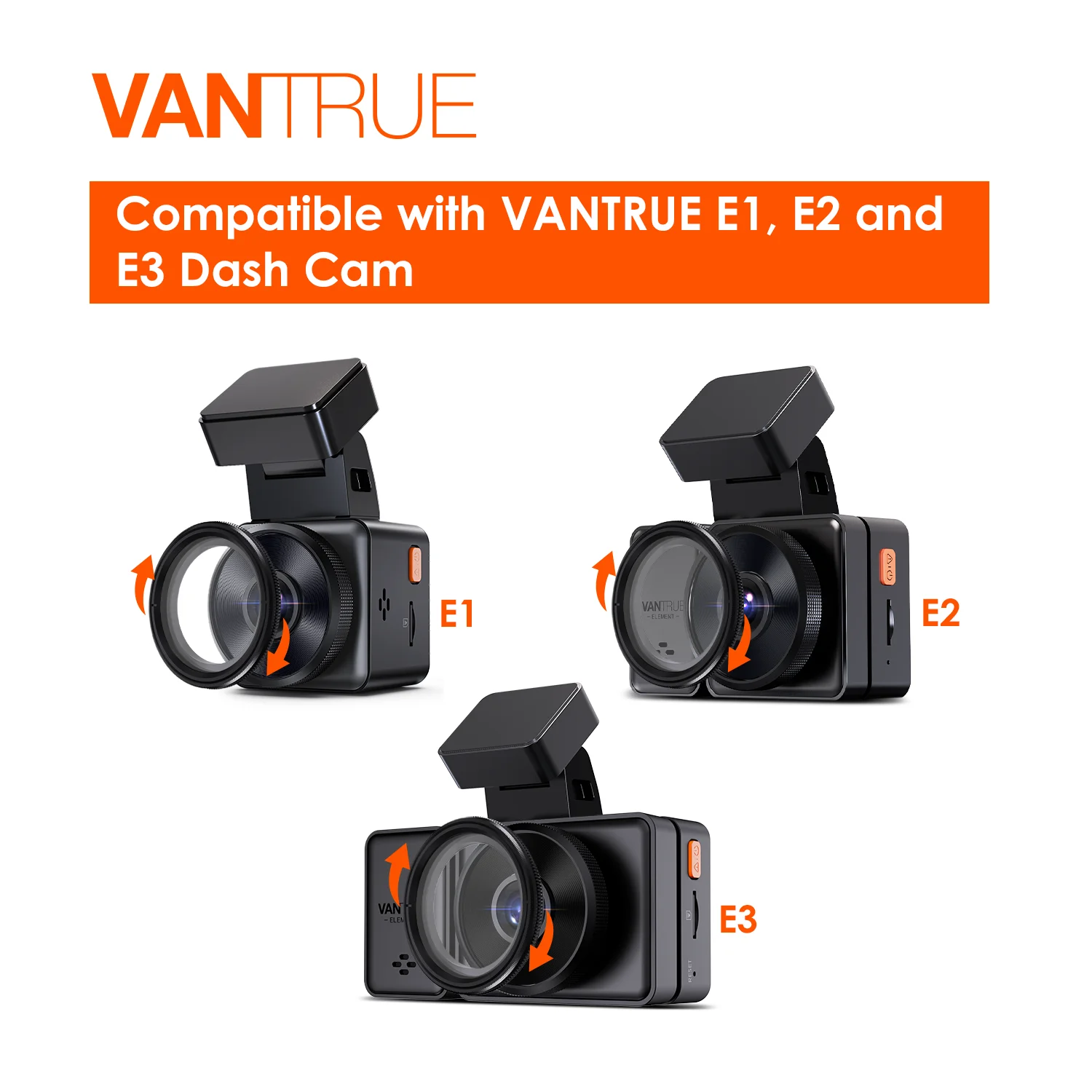 Vantrue-filtro Polarizador Circular CPL ultrafino, 40mm, para Vantrue E1, E2, E3, E1 Lite, N5, Dash Cam, Reduce el reflejo del deslumbramiento