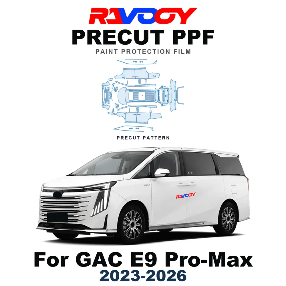 Precut PPF For GAC E9 Pro-Max 2023-2026 8.5mil TPU Paint Protection Film Hood Bonnet Bumper Headlight Self-Healing Clear Kit