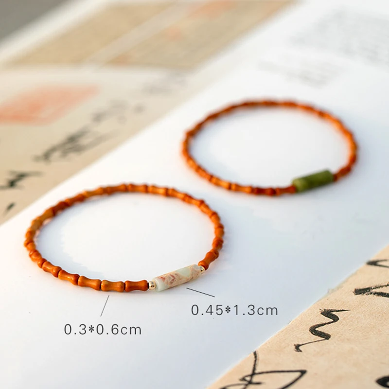 Olive Nuclear Women's Bracelet 3mm Fine Shoushan Stone Lucky Bead Amulet HandString Artistic Elegant Fresh Olive Jade Jewelry