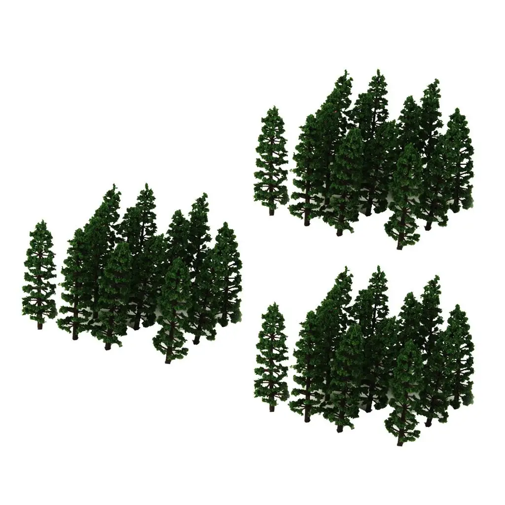 

Scenery Railway Fir Trees Green Plastic Miniature Trees Model for Train Scenery Landscape Layout