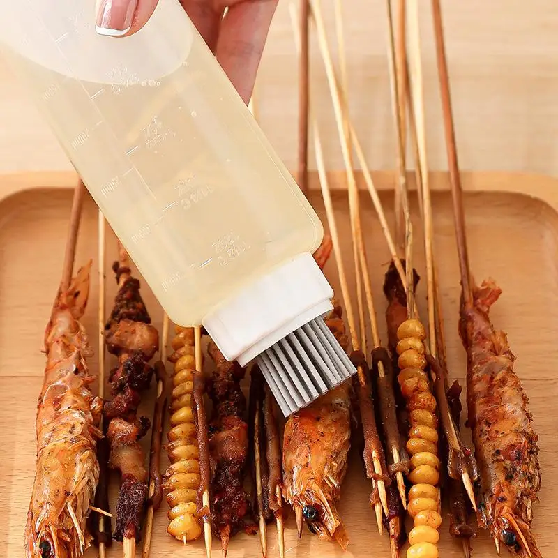 Outdoor Cooking Made Easy with Silicone Oil Bottle and Barbecue Brush Combo