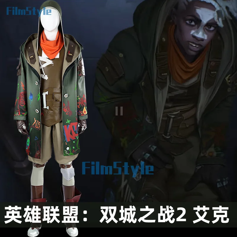 LoL Arcane：League of Legends2 Ekko Cosplay Costume Game Party Uniform Hallowen Carnival Role Clothes Clothing FilmStyle