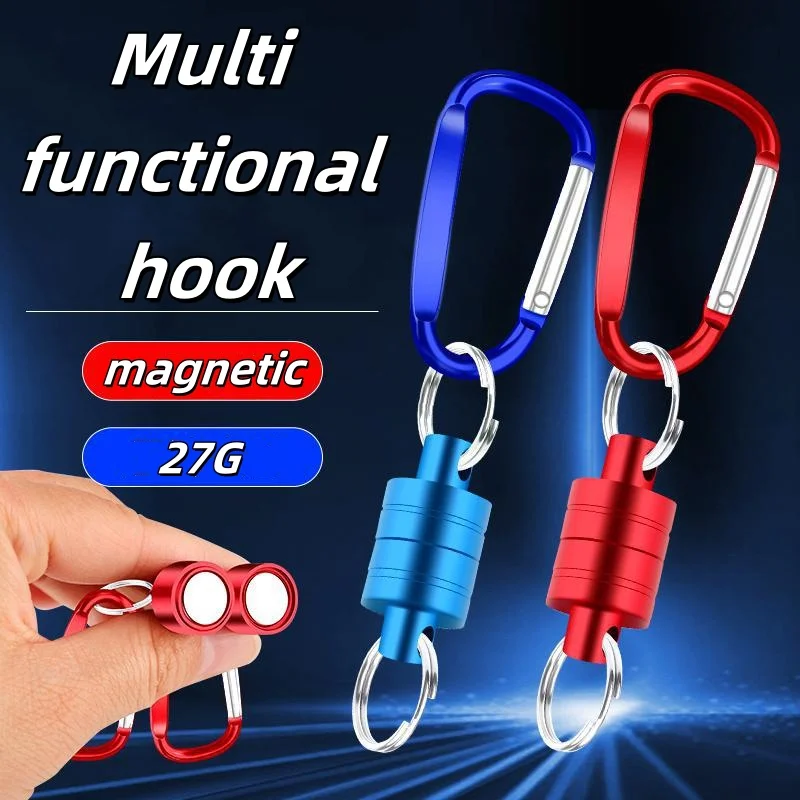 New Carp Fishing Magnetic Tool Release Holder Fly Fishing Retractor Net Release Clip With Keychain Carabiner Fishing Clip Pesca