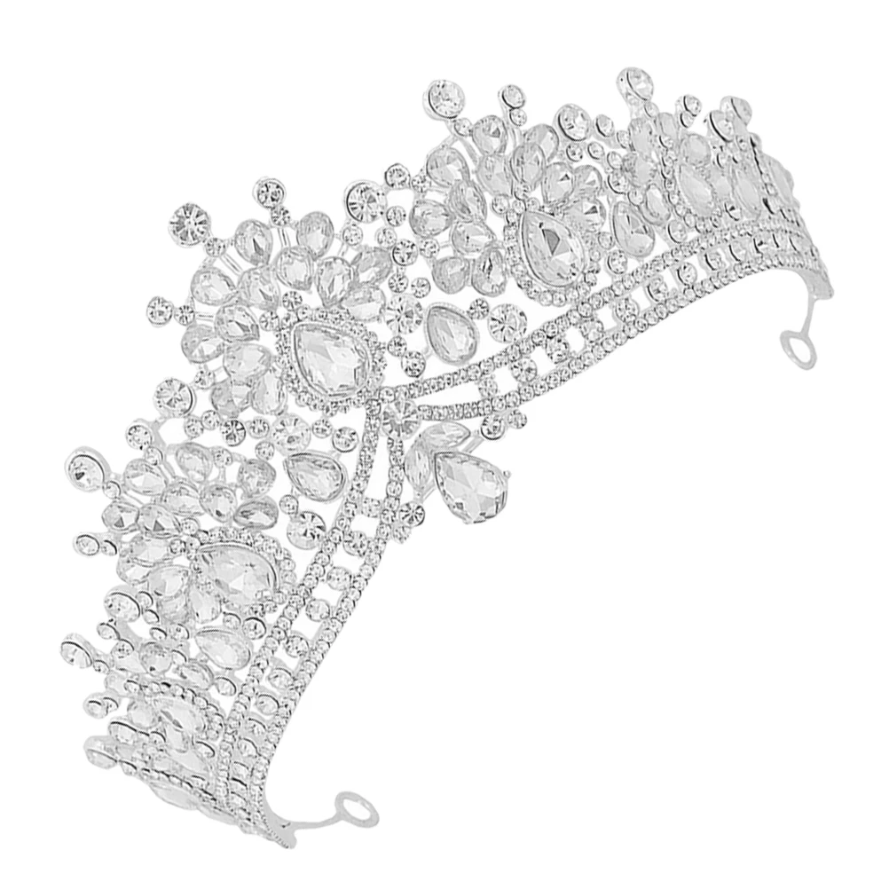 

Rhinestone Tiara Bridal Headpiece Elegant Headdress Delicate Headwear Zinc Alloy Lightweight Wedding Party Photography Show