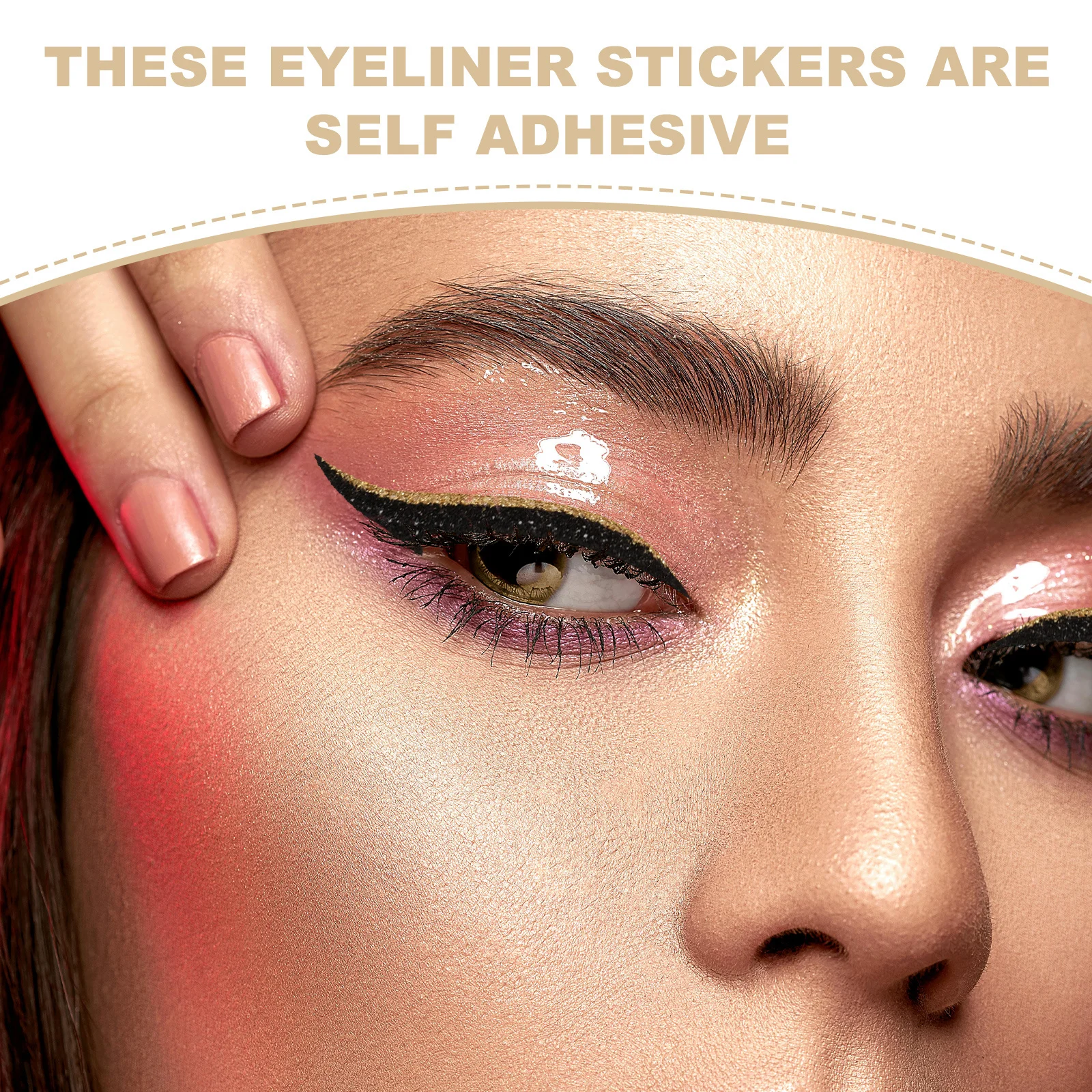 Naklejki na eyeliner z brokatem, samoprzylepne paski do oczu na imprezy, festiwale, Halloween, do makijażu, naklejki na cienie do powiek dla kobiet na studniówkę.