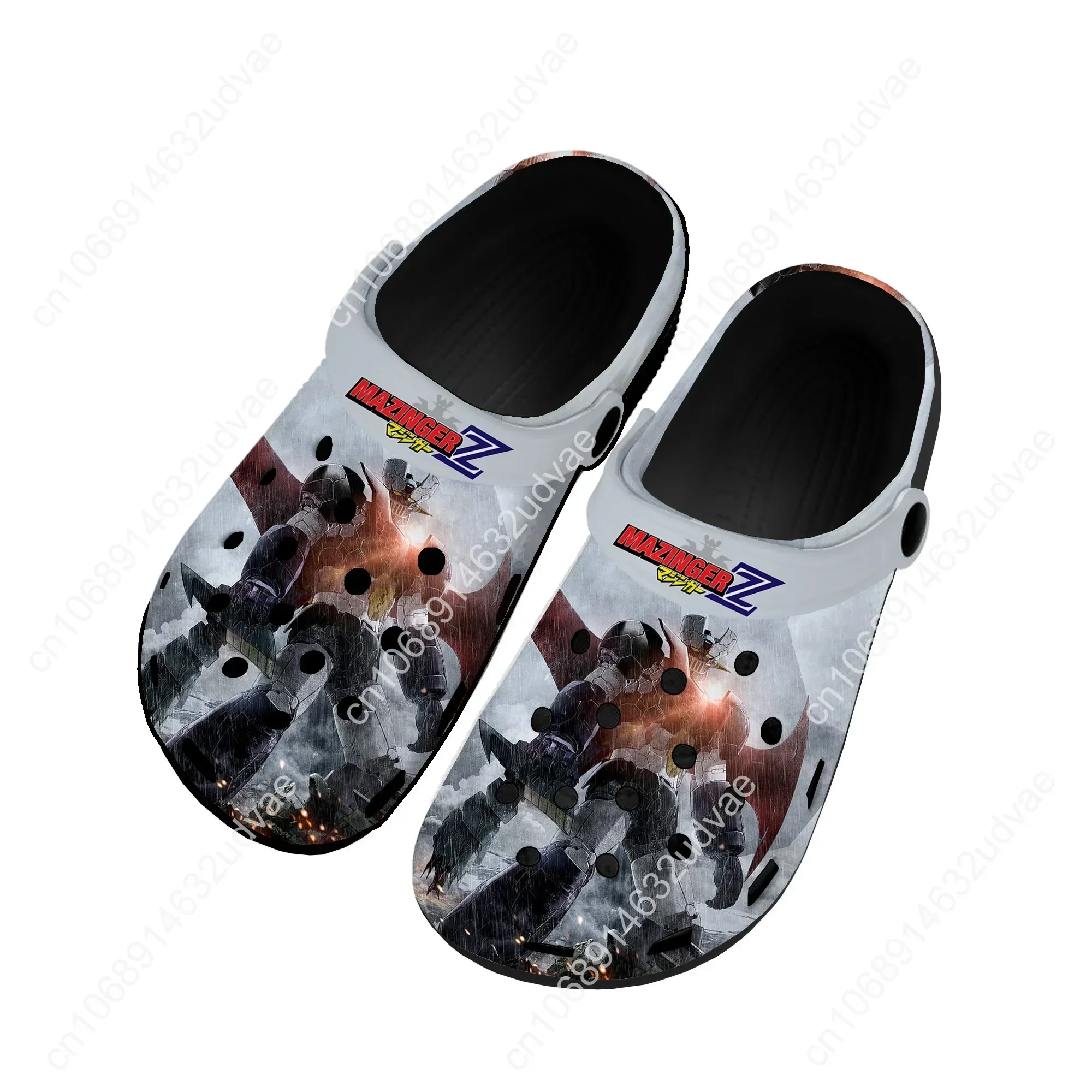 Mazinger Z-zuecos de dibujos animados de Manga para hombre y mujer, zapatos de agua personalizados, zuecos de jardín, zapatillas de playa con agujeros