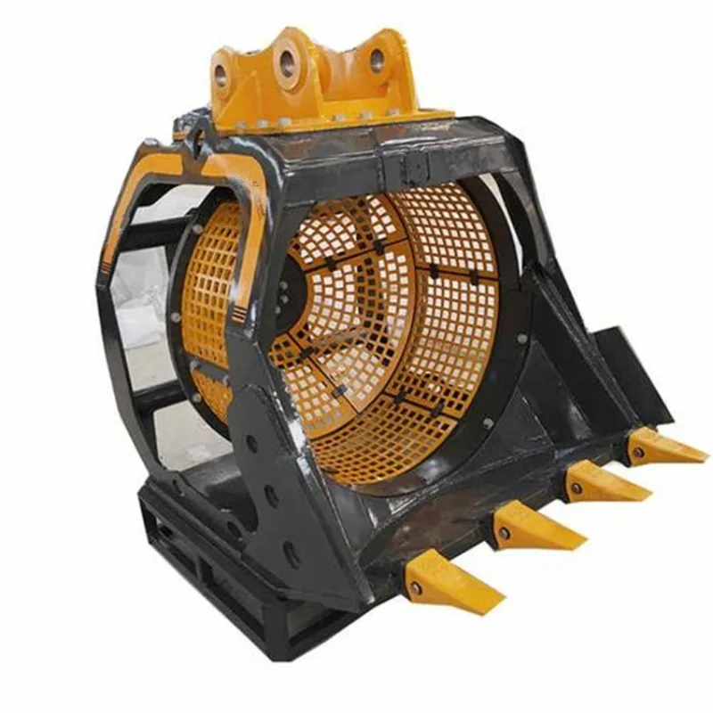 Multifunctional excavator drum screen excavator hydraulic large capacity screening bucket leakage