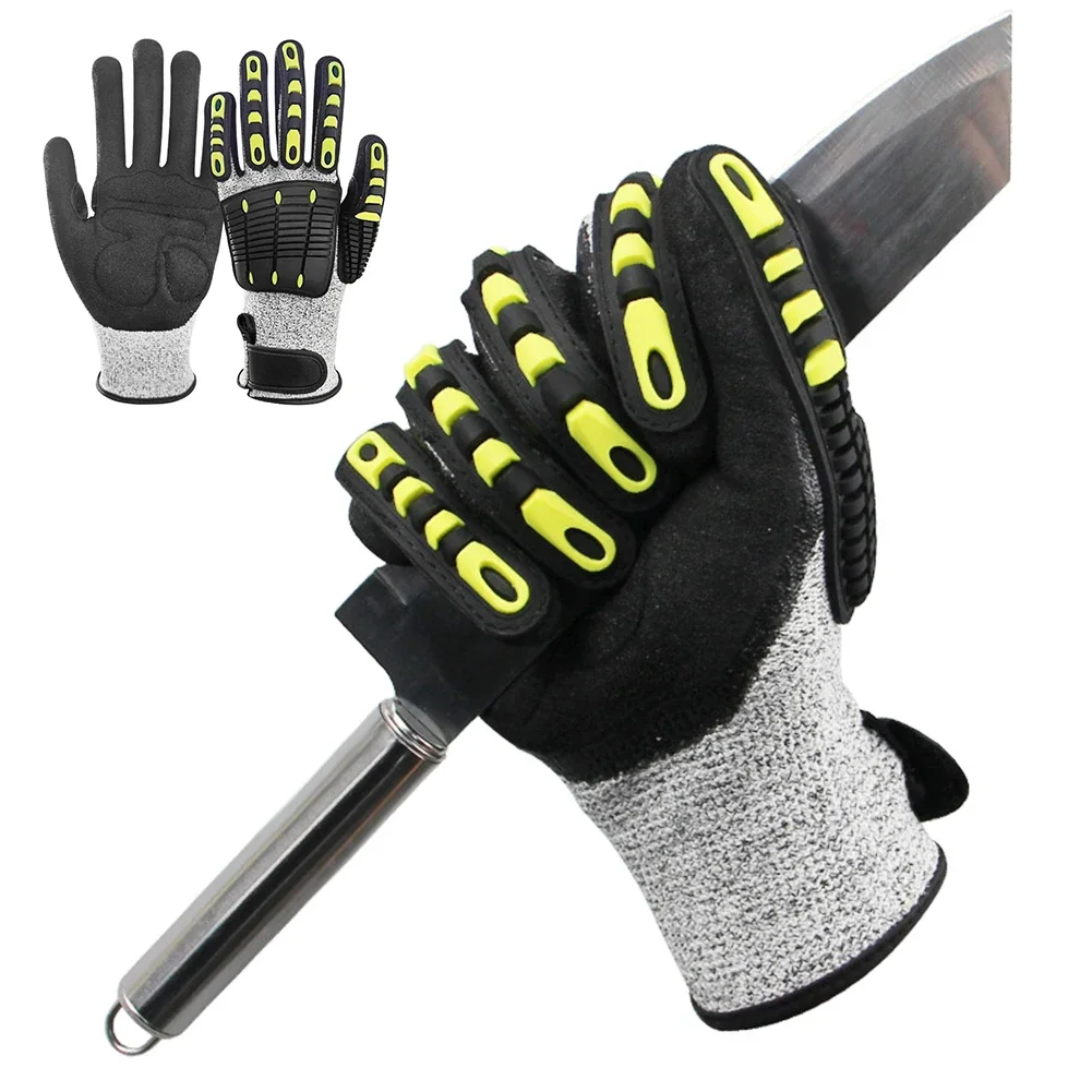 TPR Mechanical Anti-vibration Anti-smashing Anti-cutting Anti-collision Gloves Outdoor Cycling Rescue Safety Working Gloves