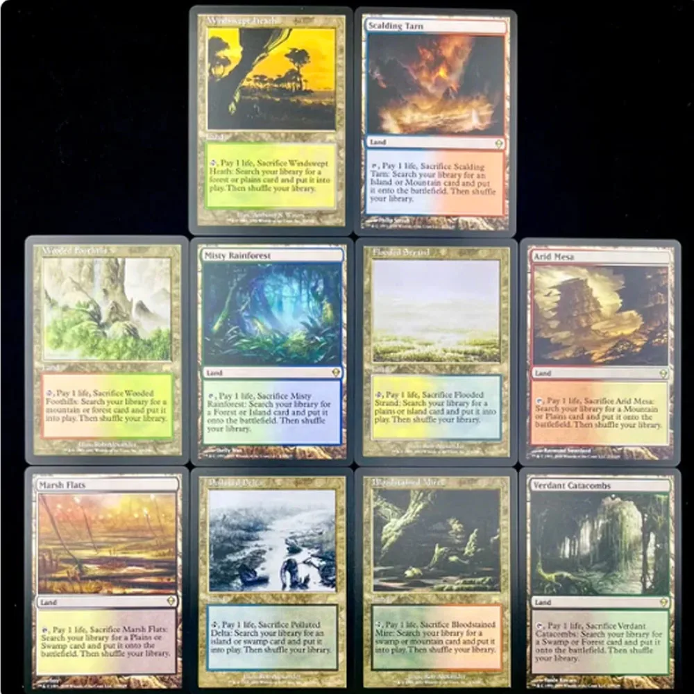 جودة عالية حار بيع رقم. 324M1 بطاقات الوكيل 324 قطعة بطاقات P9 Dual Land Fetch Land Shock Lands