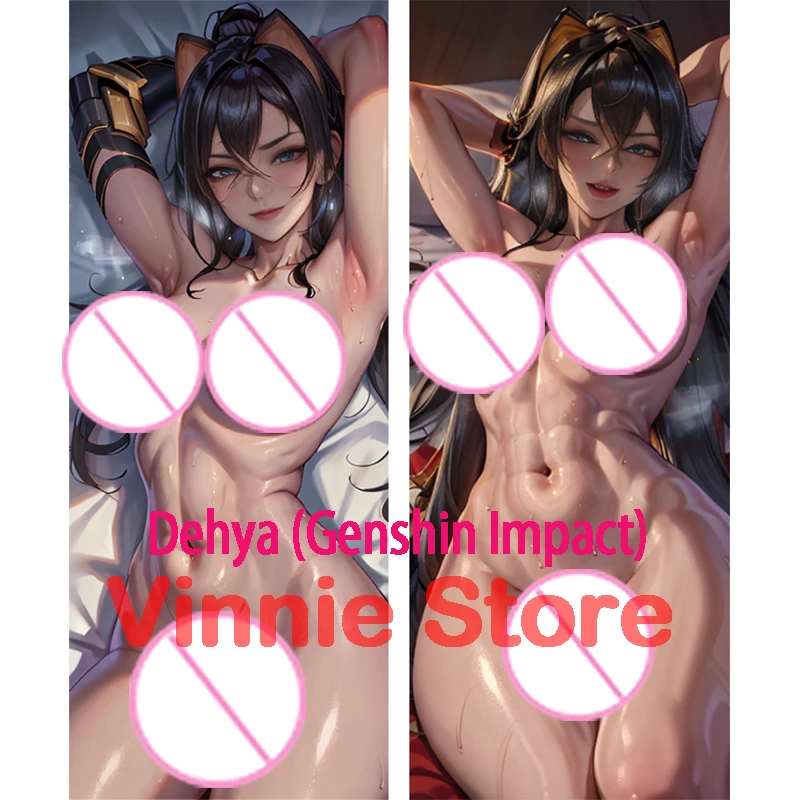 

Dakimakura anime Дакимакура аниме Dehya Genshin ударопрочная темная кожа большая грудь черные чулки двусторонний принт наволочка для тела в натуральную величину