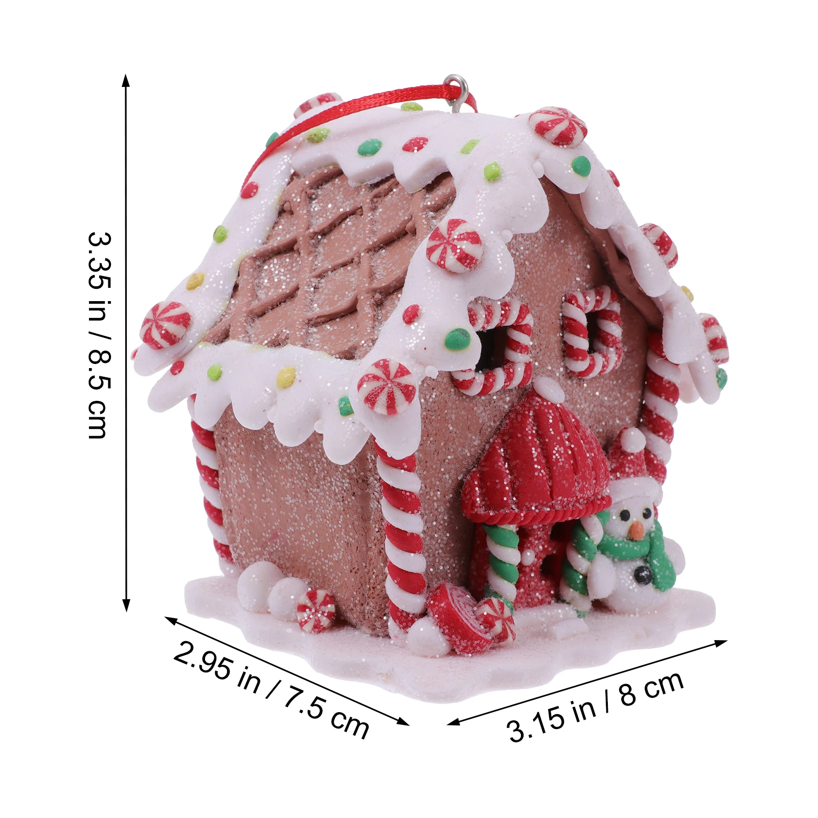 

Glowing Christmas Ornaments for Tree Decorations Led Luminous Home Xmas Cabin Clay Pendant Hanging
