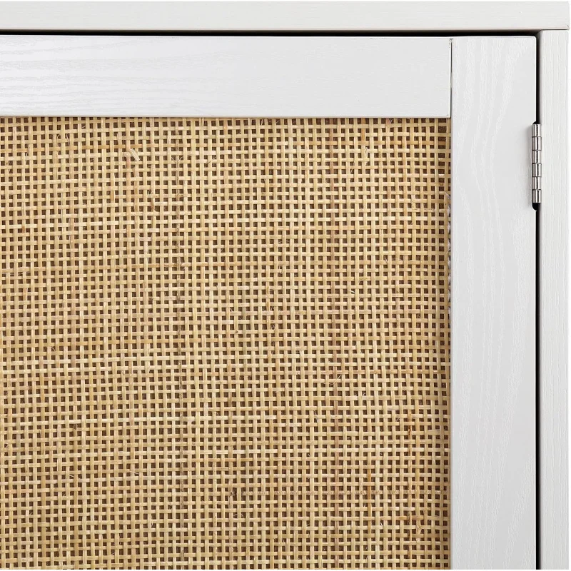 Sideboard Buffet Storage Liquor Cabinet with Rattan Decorated, Kitchen, Dining Room, Hallway, Cupboard Console Table, Acc