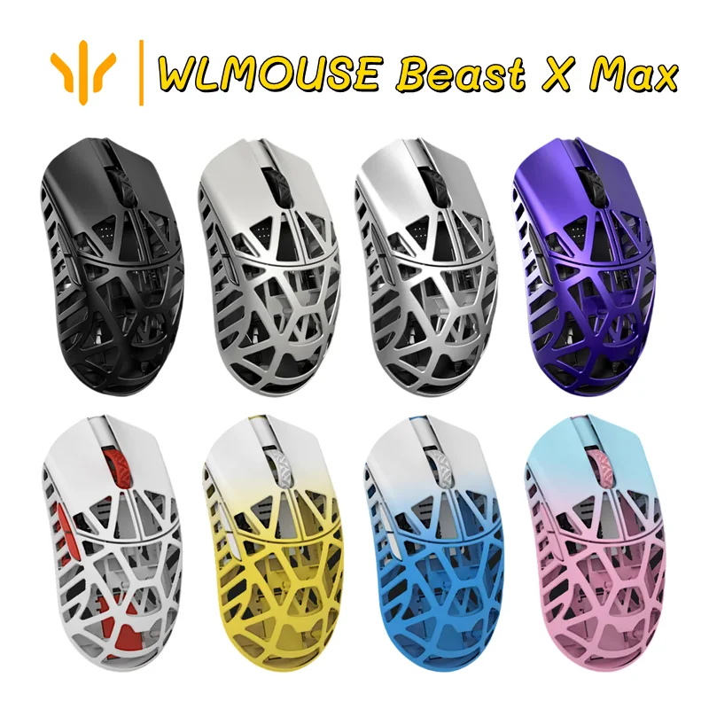 

Мышь WLMOUSE Beast X Max 8K PAW3950hs из магниевого сплава, легкая, 42 г