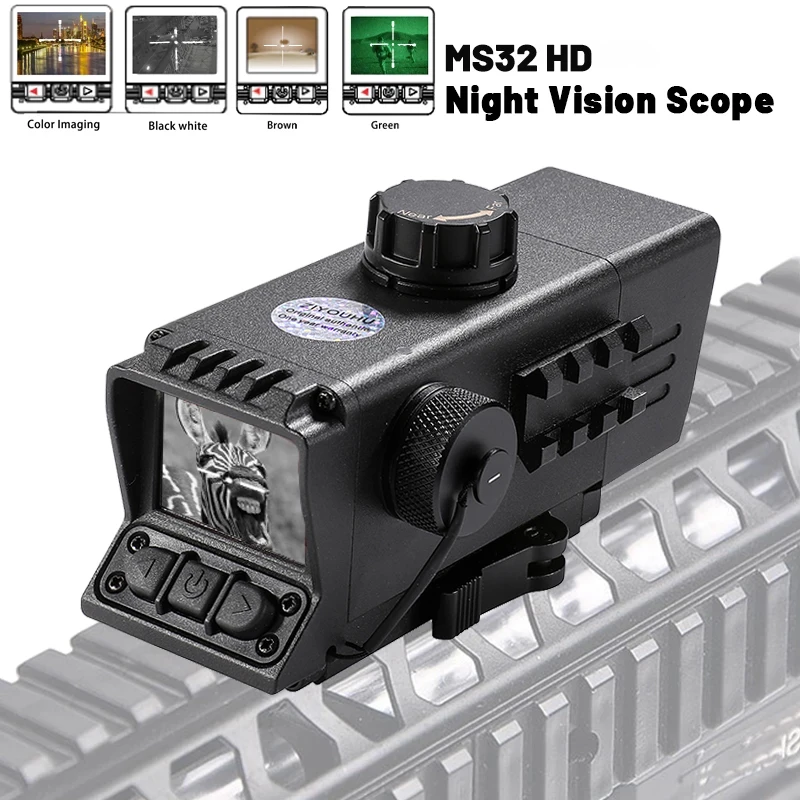 MS32 HD Digital Night Vision Scope Red Dot 5 Reticle Adjustable Holographic Hunting Observation Aim Search 3.5X32 Night Sights