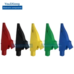 1kv 32A Power Test Clip Fully Enclosed 30 40mm Alligator Sheath Dolphin Tail 4mm Jack