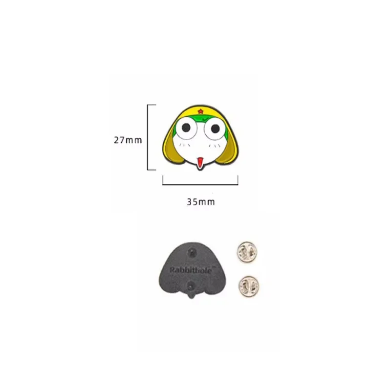 Cartoon Konijnengat Handgeschilderde Kikker Keroro Broche Badge Spelden Nostalgische Actie Figuur Kawaii Collectie Tas Accessoires