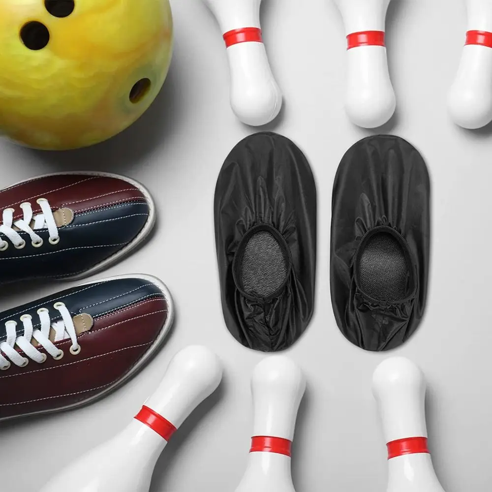 Waterproof Bowling Shoe Covers Reusable Machine Washable Shoe Covers Protector Dust-proof Black Bowling Shoe Protector