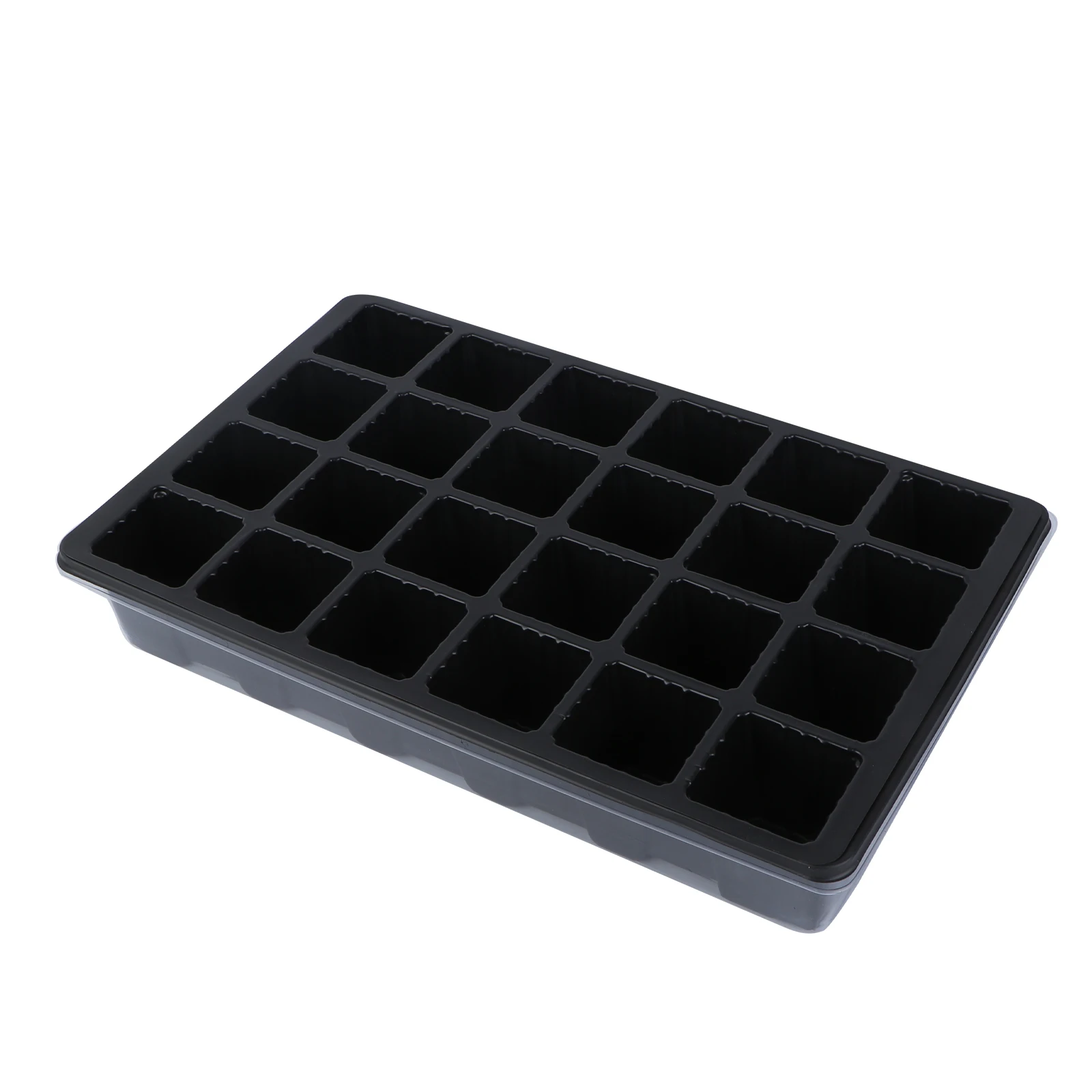 

3 Pcs Plant Germination Tray 24 Cell Seedling Sprout Trays Nursery Pot Transparent Lid Stackable Hydroponic Planter