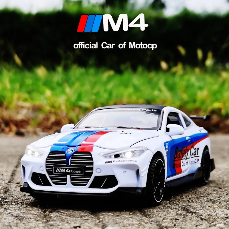 

1:32 BMWs M4 Track Alloy Racing Car Model Diecast & Toy Vehicles Metal Toy Sports Car Model Sound Light Collection Toy Gift