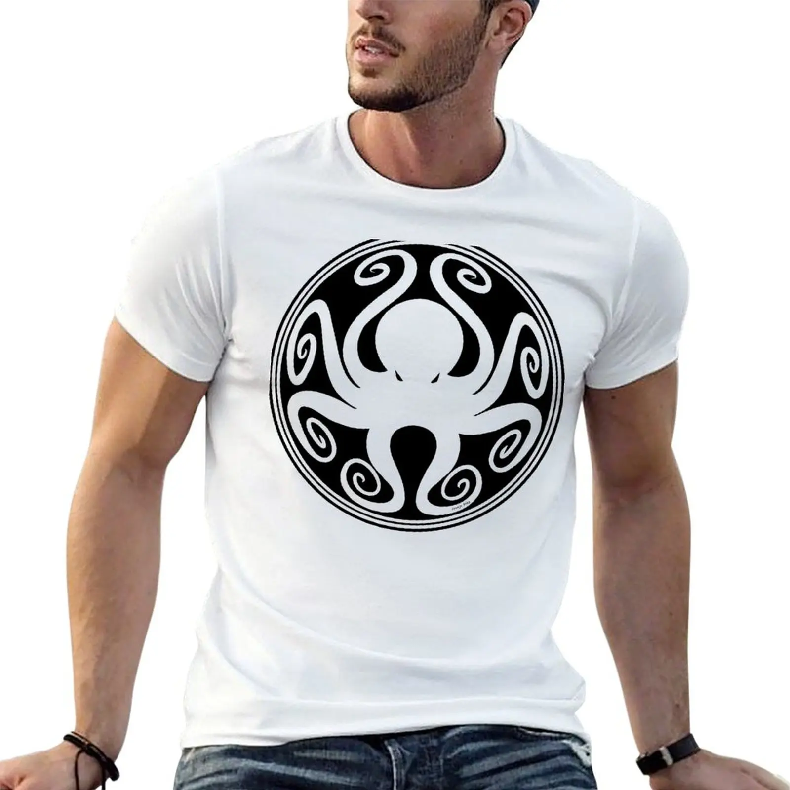 

t man shirt tshirt high quality Kraken man cotton T-Shirt