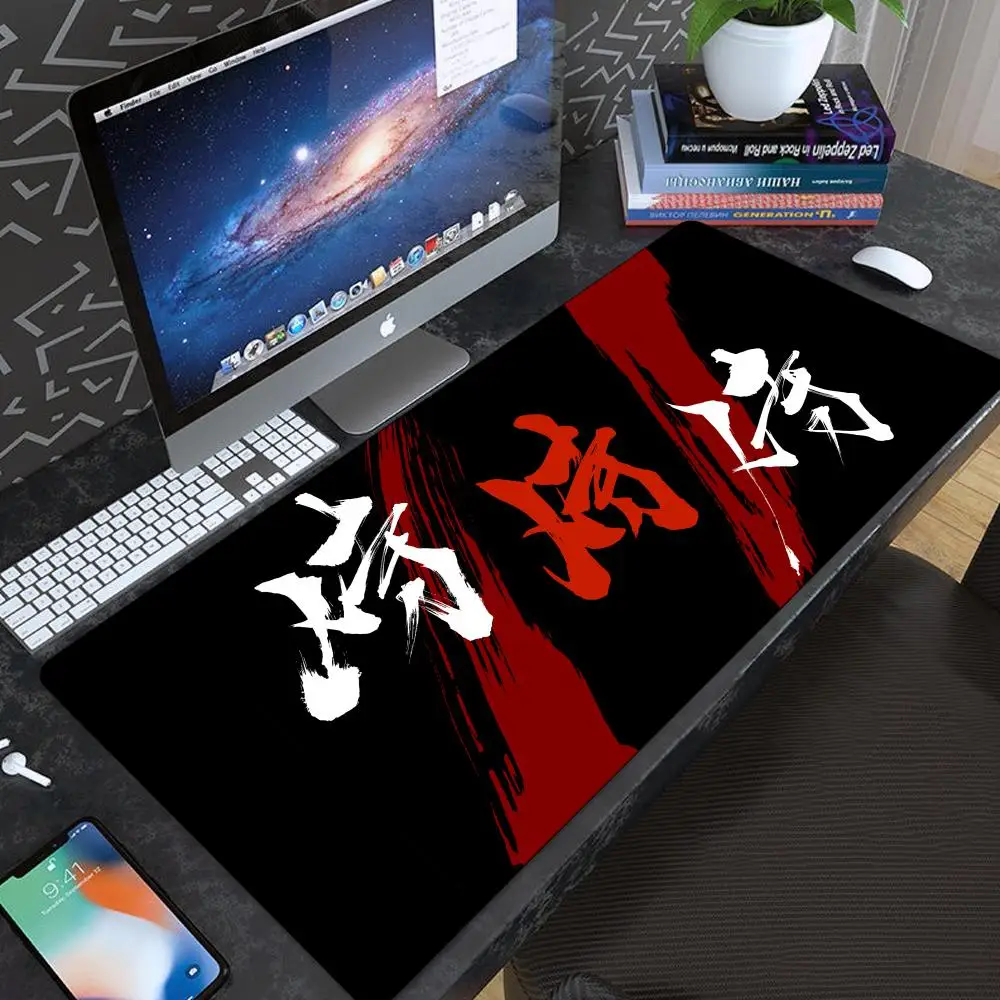 Tappetino per mouse in stile giapponese XL Accessori da gioco Tastiera per giocatori da ufficio Samurai diavolo Tappetino per scrivania Tappetino per mouse anime grande per laptop antiscivolo