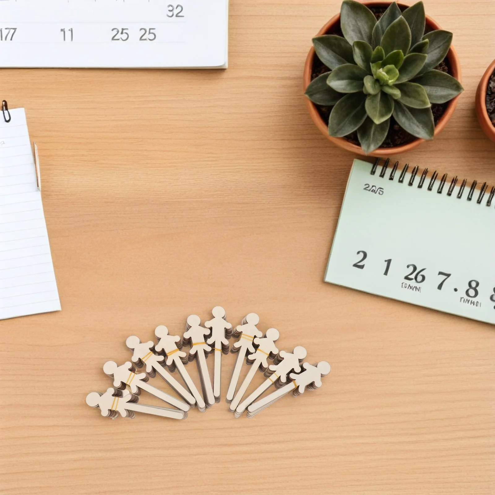 

150Pcs Unfinished Wood People Cutouts Paintable Wooden Shapes Creative Craft Sticks for DIY Classroom Decorations Kids Art