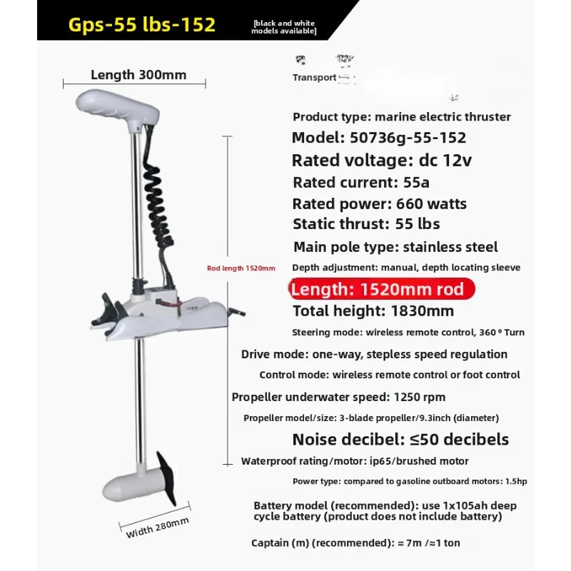 يمكن لآلة خارجية للقارب المطاطي الكهربائية للتحكم عن بعد إضافة آلة التدفق العلوي للتحكم في القدم اللاسلكية #1