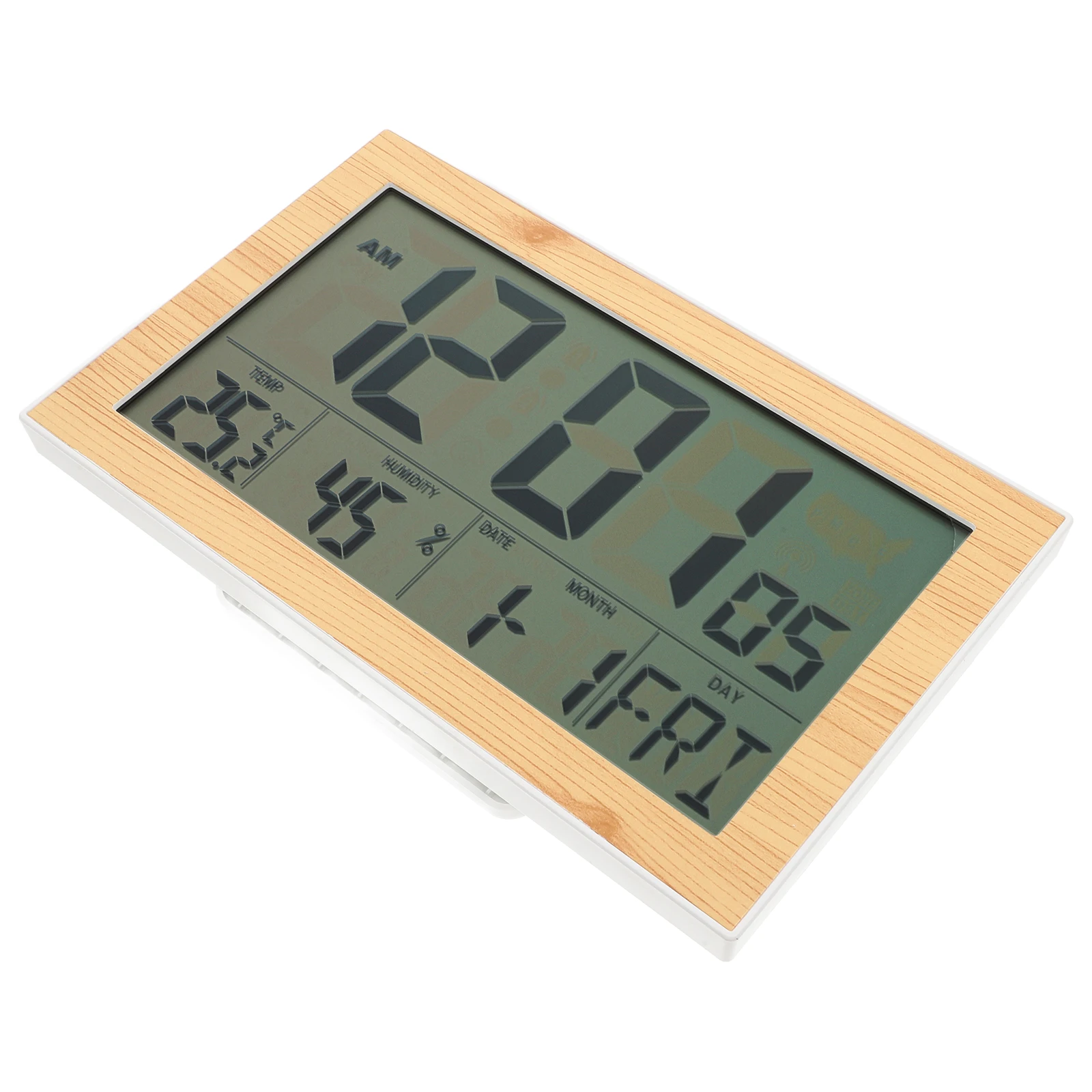 

Digital Wall Clock ABS Alarm Temperature Humidity Clock Electronic Bedroom Living Room Study Outdoor Lightweight Compact Silent