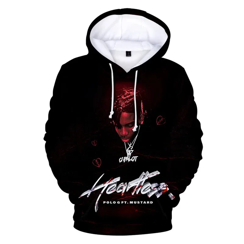 Hoodie Rapper Polo G 2021, Sweatshirt com Impressão 3D para Homens/Mulheres, Novo Hoodie Hip Hop Casual em Promoção