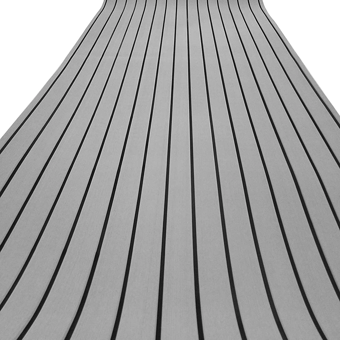 2400X600x6mm EVA Teak Deck Board For Yachts Rv, Non-Slip And Self-Adhesive Beveled Edges(Light Grey With Black)-A99D