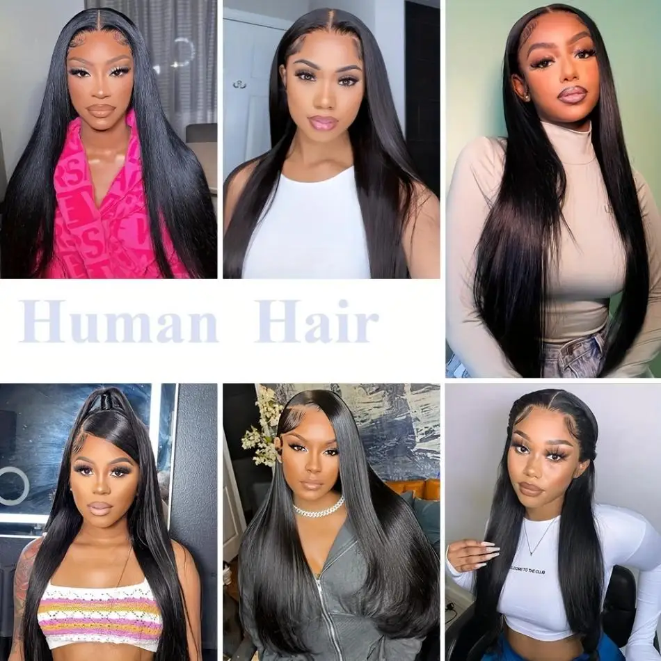 Wiggogo Bone Straight Human Hair Bundles Deals Unprocessed Virgin Hair Extensions Long Thick Brazilian Natural Black Weave Hair