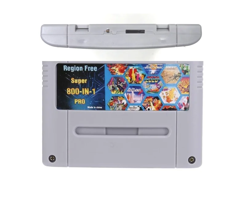 Super DIY Retro 800 in 1 Pro Video Game Cartridge For 16 Bit Game Console Card China Version