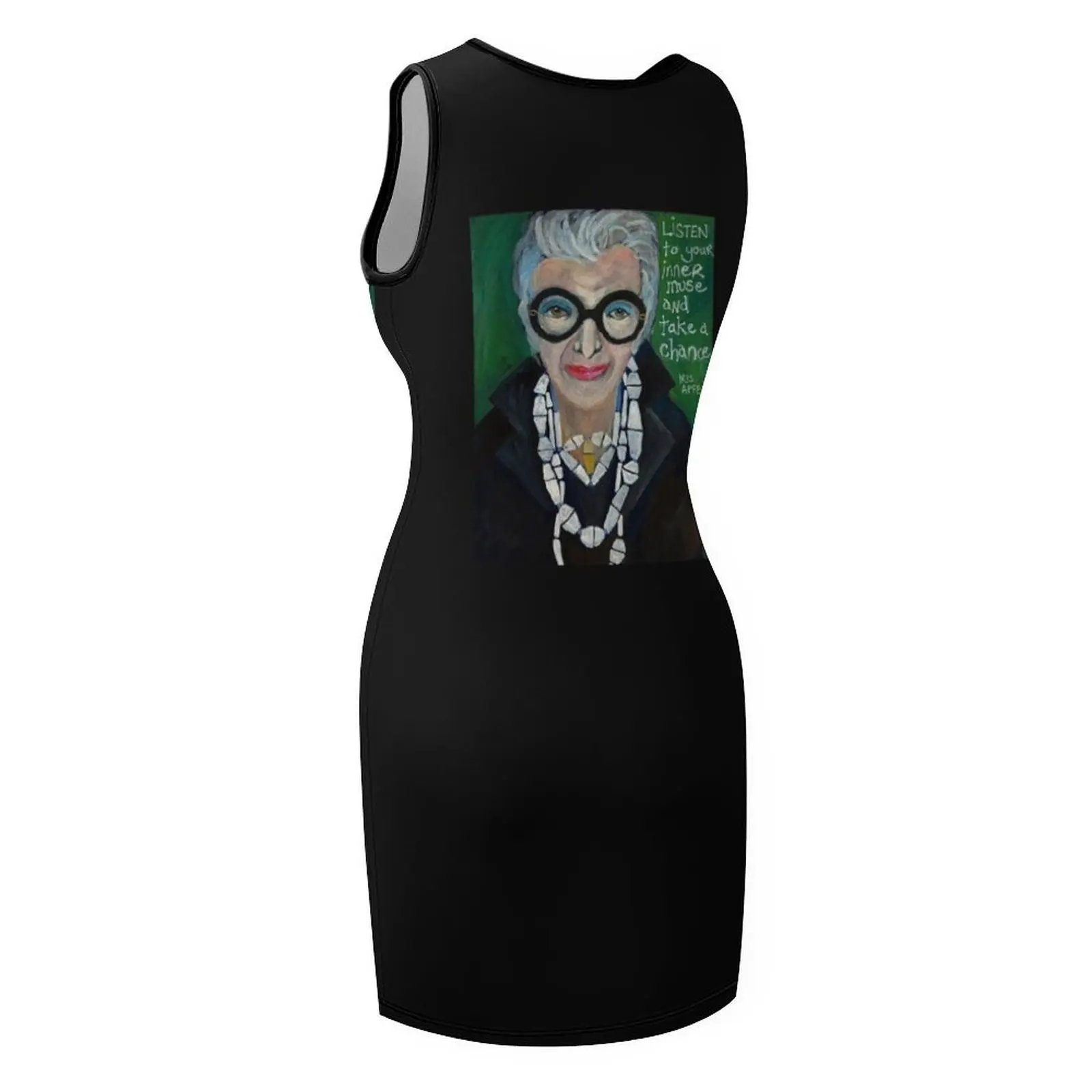 A portrait of Iris Apfel Sleeveless Sundress beach outfits for women elegant dresses for women Dress woman