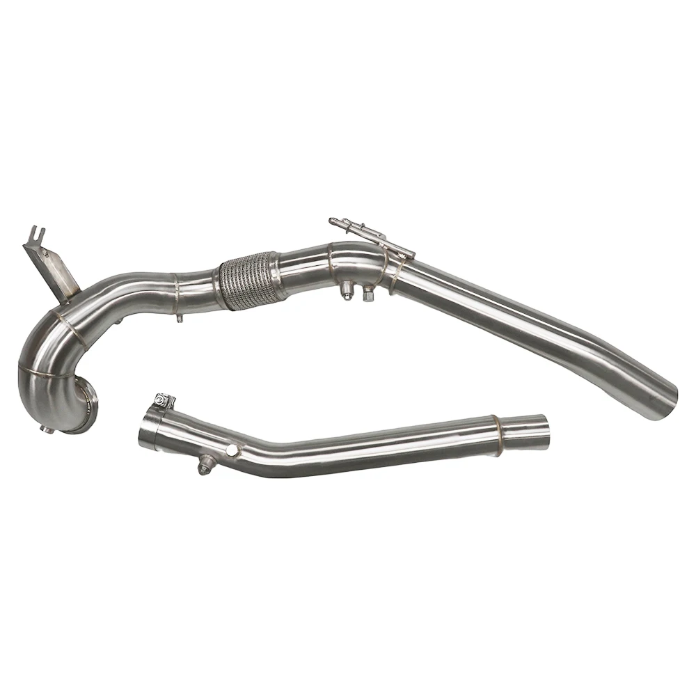 

For Volkswagen Golf 8R MK8 R 2020+ 2.0T High Performance 304 Stainless Steel Exhaust Downpipe 1.5mm Thick Brushed Fini