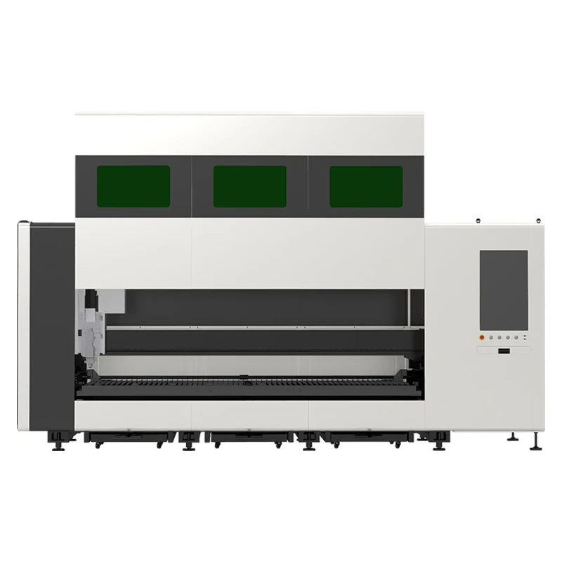 2000w 3000w 6000w fiber laser cutting machine 6mm stainless steel plate cutter with fully cover movable table fiber laser cutter