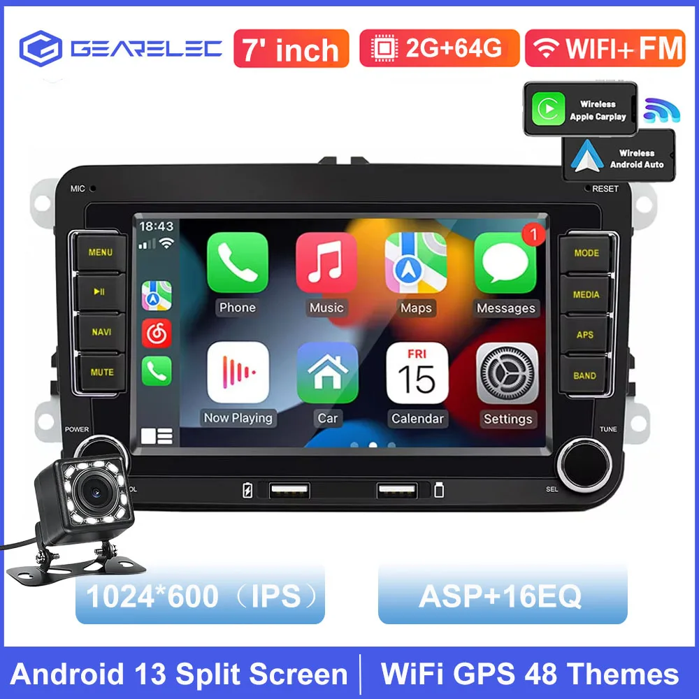 Android Auto Radio Carplay Voor Vw Volkswagen Jetta Passat Golf Polo 7 "Auto Stereo Gps Wifi Fm Audio Ontvangers Multimedia Speler