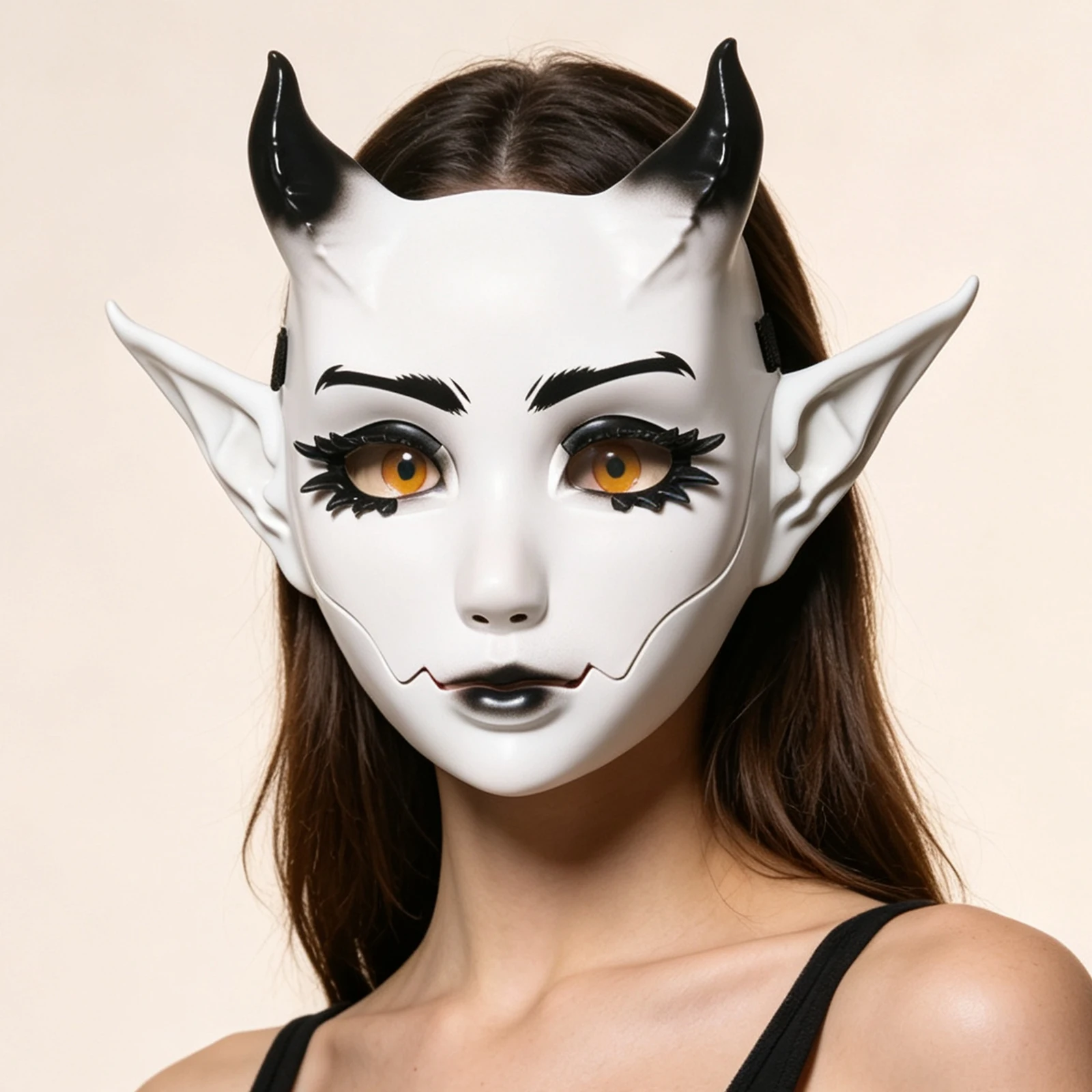 JAUPTO 7-Farbige Hornige Maske mit Beweglichem Kiefer und Offenem Mund, Fantasy-Kreatur-Maske für Halloween-Kostüme, Partys und Festivals, Gesichtsbedeckung für Erwachsene – Detail 7
