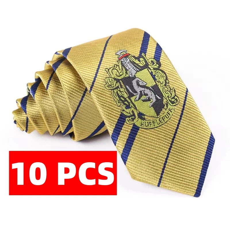 10 PCS harrie potte Halloween Cosplay Tie Themed Party Costume Accessory Regular Classic Red Necktie Unisex Adult  Cosplay Gift