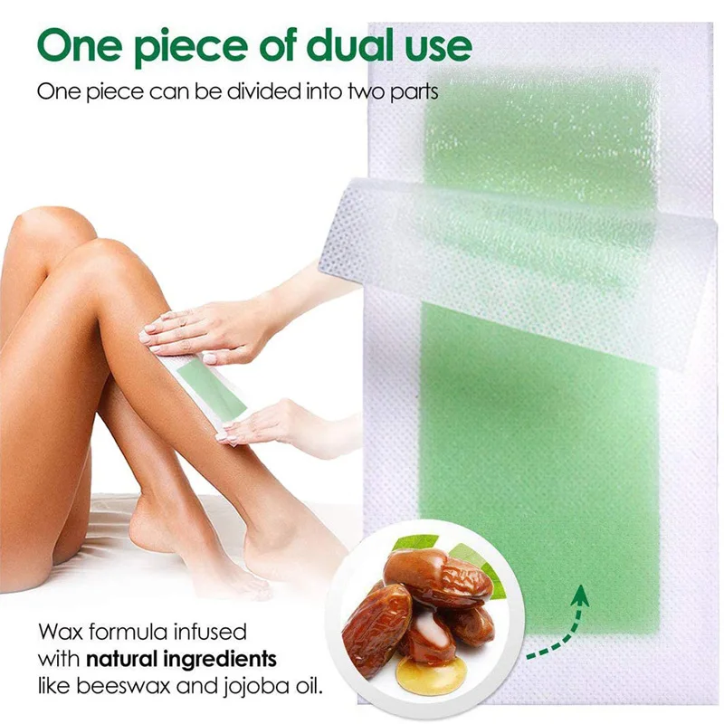 20 pz 18x9cm strisce di cera depilatoria per depilazione epilatore ceretta striscia di cera fredda per viso collo braccio gamba corpo cura della pelle