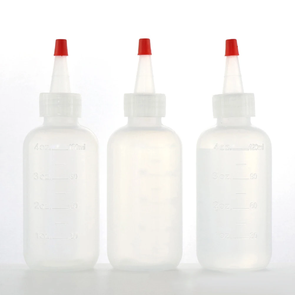 

10pcs Plastic Bottle Dispenser Small White Squeeze Condiment Sauce Dropper Cap Scale Easy Durable Safe Salad Tomato
