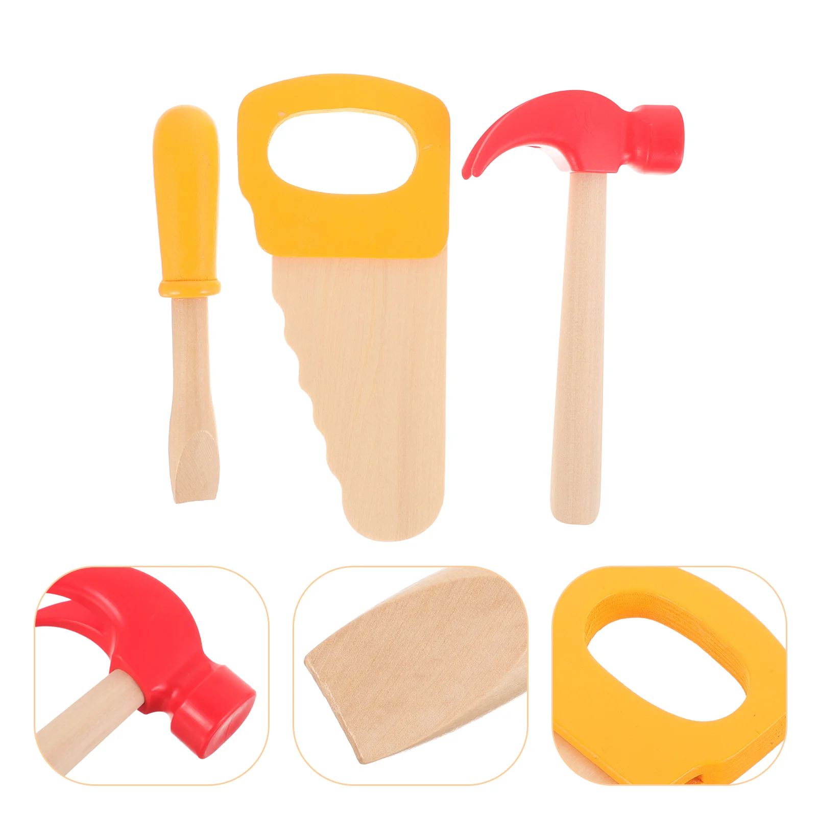 

Woodworking Toys Construction Pretend Play Tools for Toddlers Wooden Kids Screwdriver Hammer Pounding Saw Child