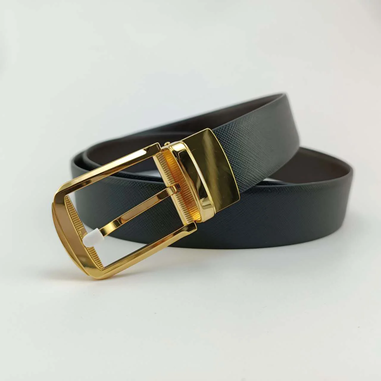 

Men's fashionable double-sided belt, women's belt, cow belt trend design 3.5cm belt, high-end customization, global mail