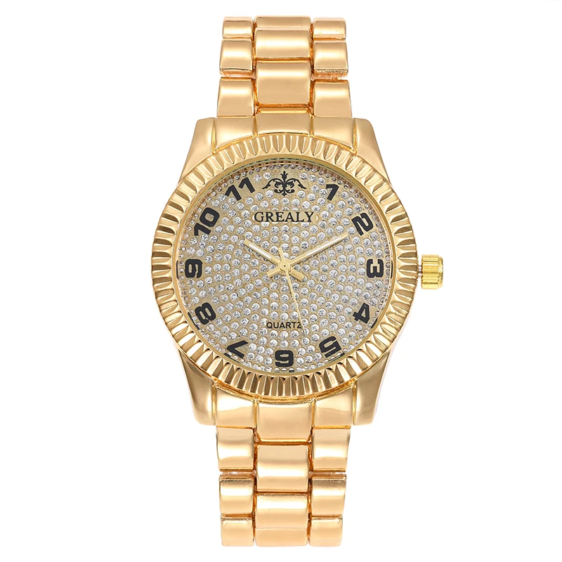 مجموعة الأرقام العربية ساعة نسائية زوجين عارضة أزياء رجال الأعمال كوارتز ساعة