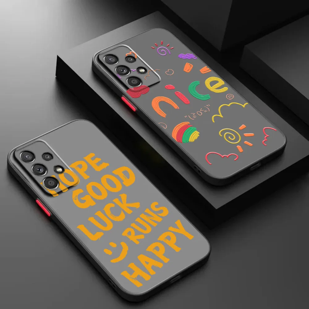 حافظة لهاتف سامسونج A16 S25 Ultra S24 S10 S20 S21 S22 S23 fe نوت 20 OK رجل ناعم وجه محظوظ ماتي متجمد غطاء شفاف #1