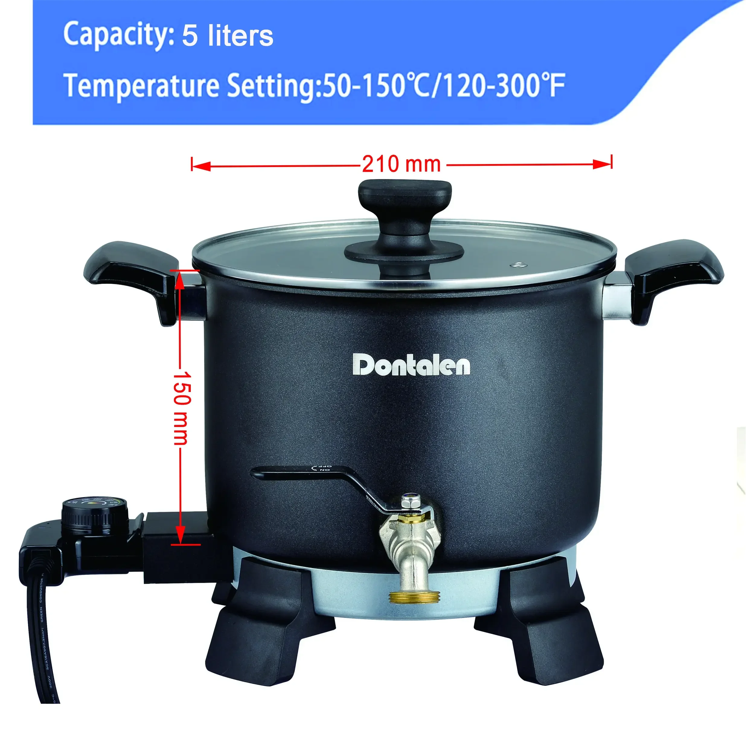 for Dontalen 5L Non-Stick Candle Melting Pot Electric Candle Machine Wax Melter for Candle Making