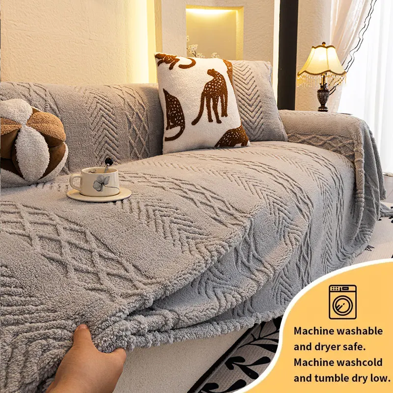 1PC-Sofa cover 2025 new shu mianrong sofa cover cloth one-piece light luxury style cover towel